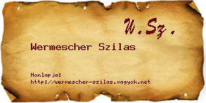 Wermescher Szilas névjegykártya